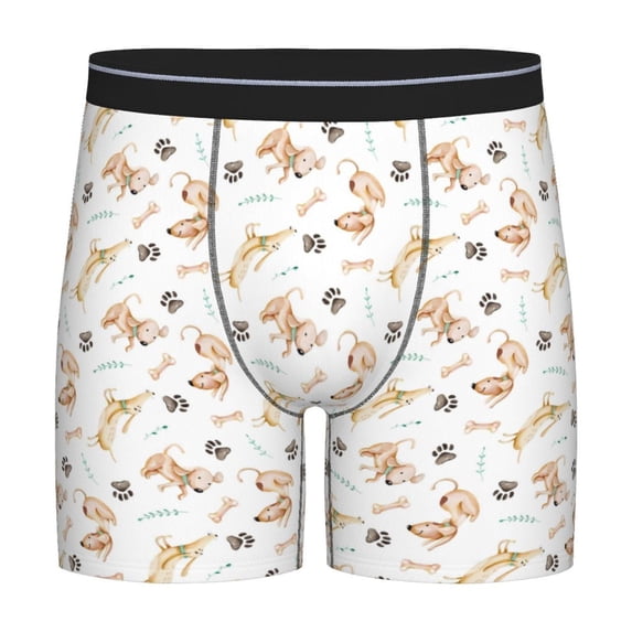 Men'S Boxer Briefs, Dachshund Dog Puppy No.1005 Soft And Breathable Mens Underwear Boxer Briefs With Widen Waist