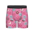 thumbnail image 1 of Men'S Boxer Briefs, Donut Pink Print Soft And Breathable Mens Underwear Boxer Briefs With Widen Waist, 1 of 2