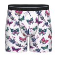 thumbnail image 1 of Men'S Boxer Briefs, Dragonfly Plant Butterfly Soft And Breathable Mens Underwear Boxer Briefs With Widen Waist, 1 of 2