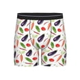 thumbnail image 1 of Men'S Boxer Briefs, Eggplant Dried Chili Carrot Soft And Breathable Mens Underwear Boxer Briefs With Widen Waist, 1 of 2