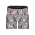 thumbnail image 1 of Men'S Boxer Briefs, Eiffel Tower Donut Soft And Breathable Mens Underwear Boxer Briefs With Widen Waist, 1 of 2
