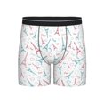 thumbnail image 1 of Men'S Boxer Briefs, Eiffel Tower Green Soft And Breathable Mens Underwear Boxer Briefs With Widen Waist, 1 of 2
