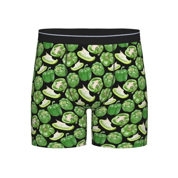 Men'S Boxer Briefs, Funny Bell Pepper Print Soft And Breathable Mens Underwear Boxer Briefs With Widen Waist