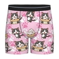 thumbnail image 1 of Men'S Boxer Briefs, Funny Cute Cat Ice Cream Pink Soft And Breathable Mens Underwear Boxer Briefs With Widen Waist, 1 of 2