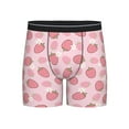 thumbnail image 1 of Men'S Boxer Briefs, Funny Strawberry Flower Pink Soft And Breathable Mens Underwear Boxer Briefs With Widen Waist, 1 of 2