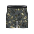 thumbnail image 1 of Men'S Boxer Briefs, Gold Black Butterflies Twigs Soft And Breathable Mens Underwear Boxer Briefs With Widen Waist, 1 of 2