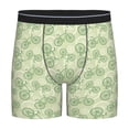 thumbnail image 1 of Men'S Boxer Briefs, Green Bike Pattern Soft And Breathable Mens Underwear Boxer Briefs With Widen Waist, 1 of 2