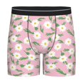thumbnail image 1 of Men'S Boxer Briefs, Green Leaves Daisies Flowers Soft And Breathable Mens Underwear Boxer Briefs With Widen Waist, 1 of 2