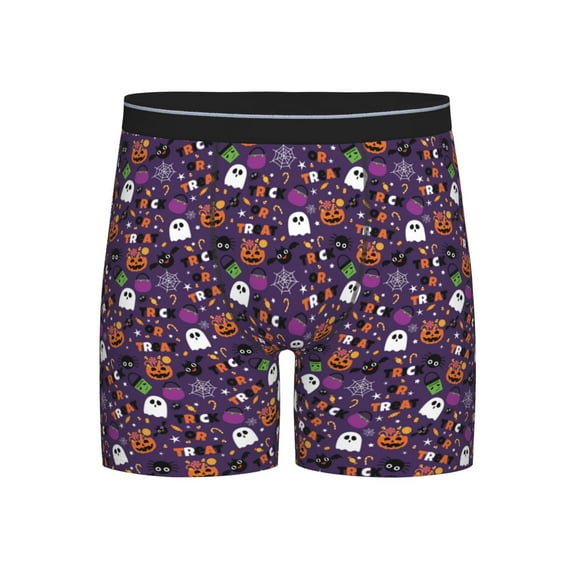 Men'S Boxer Briefs, Halloween Sweet Candy Soft And Breathable Mens Underwear Boxer Briefs With Widen Waist