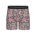 thumbnail image 1 of Men'S Boxer Briefs, Indian Paisley Pattern Soft And Breathable Mens Underwear Boxer Briefs With Widen Waist, 1 of 2