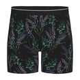 thumbnail image 1 of Men'S Boxer Briefs, Lavender Flowers Black Soft And Breathable Mens Underwear Boxer Briefs With Widen Waist, 1 of 2