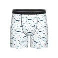 thumbnail image 1 of Men'S Boxer Briefs, Minimalist Cool Shark Blue Soft And Breathable Mens Underwear Boxer Briefs With Widen Waist, 1 of 2
