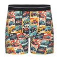 thumbnail image 1 of Men'S Boxer Briefs, Off Road Racing Car Colorful Soft And Breathable Mens Underwear Boxer Briefs With Widen Waist, 1 of 2