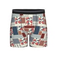 thumbnail image 1 of Men'S Boxer Briefs, Patchwork In Country Style Soft And Breathable Mens Underwear Boxer Briefs With Widen Waist, 1 of 2