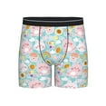 thumbnail image 1 of Men'S Boxer Briefs, Plaid Cartoon Rabbit Radish Soft And Breathable Mens Underwear Boxer Briefs With Widen Waist, 1 of 2