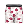 thumbnail image 1 of Men'S Boxer Briefs, Purple Onion White Soft And Breathable Mens Underwear Boxer Briefs With Widen Waist, 1 of 2