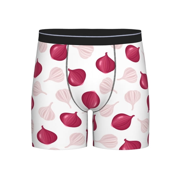Men'S Boxer Briefs, Purple Onion White Soft And Breathable Mens Underwear Boxer Briefs With Widen Waist