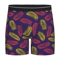 thumbnail image 1 of Men'S Boxer Briefs, Red Yellow Feather Soft And Breathable Mens Underwear Boxer Briefs With Widen Waist, 1 of 2
