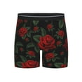 thumbnail image 1 of Men'S Boxer Briefs, Roses Soft And Breathable Mens Underwear Boxer Briefs With Widen Waist, 1 of 2