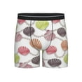 thumbnail image 1 of Men'S Boxer Briefs, Shell Pearls Print Soft And Breathable Mens Underwear Boxer Briefs With Widen Waist, 1 of 2