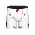 thumbnail image 1 of Men'S Boxer Briefs, Simple Wine Glass Bottle Print Soft And Breathable Mens Underwear Boxer Briefs With Widen Waist, 1 of 2