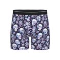 thumbnail image 1 of Men'S Boxer Briefs, Skull Flower Crystal Soft And Breathable Mens Underwear Boxer Briefs With Widen Waist, 1 of 2
