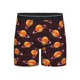 thumbnail image 1 of Men'S Boxer Briefs, Space Hamburger Pattern Soft And Breathable Mens Underwear Boxer Briefs With Widen Waist, 1 of 2