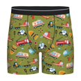 thumbnail image 1 of Men'S Boxer Briefs, Transportation Prints Soft And Breathable Mens Underwear Boxer Briefs With Widen Waist, 1 of 2