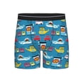 thumbnail image 1 of Men'S Boxer Briefs, Transportations Cute Animals Soft And Breathable Mens Underwear Boxer Briefs With Widen Waist, 1 of 2
