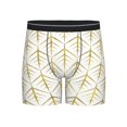 thumbnail image 1 of Men'S Boxer Briefs, White And Gold Geometry A Soft And Breathable Mens Underwear Boxer Briefs With Widen Waist, 1 of 2