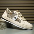 thumbnail image 1 of Men'S Breathable Casual Sneakers - Lightweight Summer Shoes for Everyday, Office, Formal Events - All-Season Comfortable Walkin with Lace-Up Closure, Non-Slip Rubber Sole - Beige/Black/Teal Colorway, 1 of 9