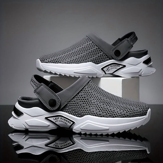 Men'S Breathable Mule Shoes with Mesh Upper, Casual Slip-Ons, EVA Sole, Odor-Resistant Beach Shoes, And Clogs