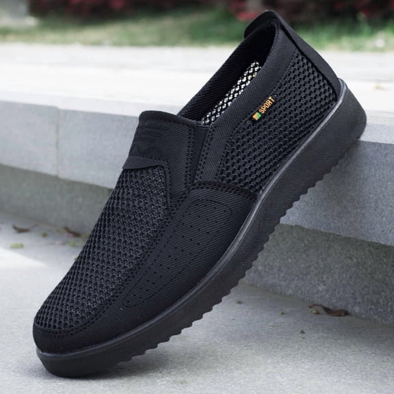 Men'S Breathable Slip-On Casual Shoes for Spring And Summer, Comfortable And Easy to Wear, Inspired by Old Beijing Cloth Shoes [Runs Large by One Size]