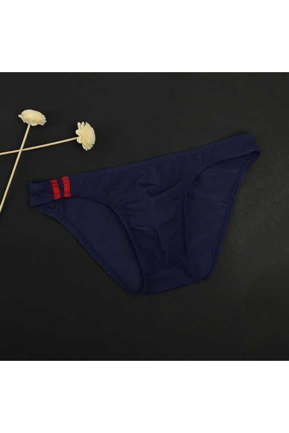 Men'S Breathable Underwear See Through Briefs Low Rise Lingerie Underpants