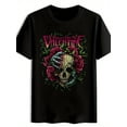 thumbnail image 1 of Men'S Bullet for My Valentine Graphic T-Shirt - Black Short Sleeve Crew Neck Tee with Skull & Roses Design, Casual Summer Rock Music Shirt, Everyday Clothing, Music Fan Apparel, Durable Print Quality, 1 of 6