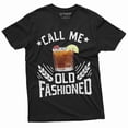 thumbnail image 1 of Men'S Call Me Old Fashioned Drinking Party Tshirt Fathers Day Whiskey On Rocks T-Shirt, 1 of 5