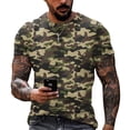 thumbnail image 1 of Men'S Camouflage T-Shirt Sports Fitness Short Sleeve Military Camo Crewneck Vintage Shirt,Army Green L, 1 of 6