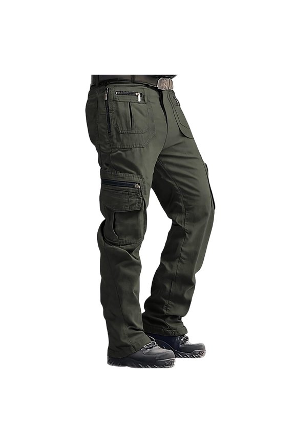 Men'S Cargo Pants Casual Military Tactical Pants Ripstop Water Resistant Relaxed Fit Hiking Work Trousers Multi-Pockets