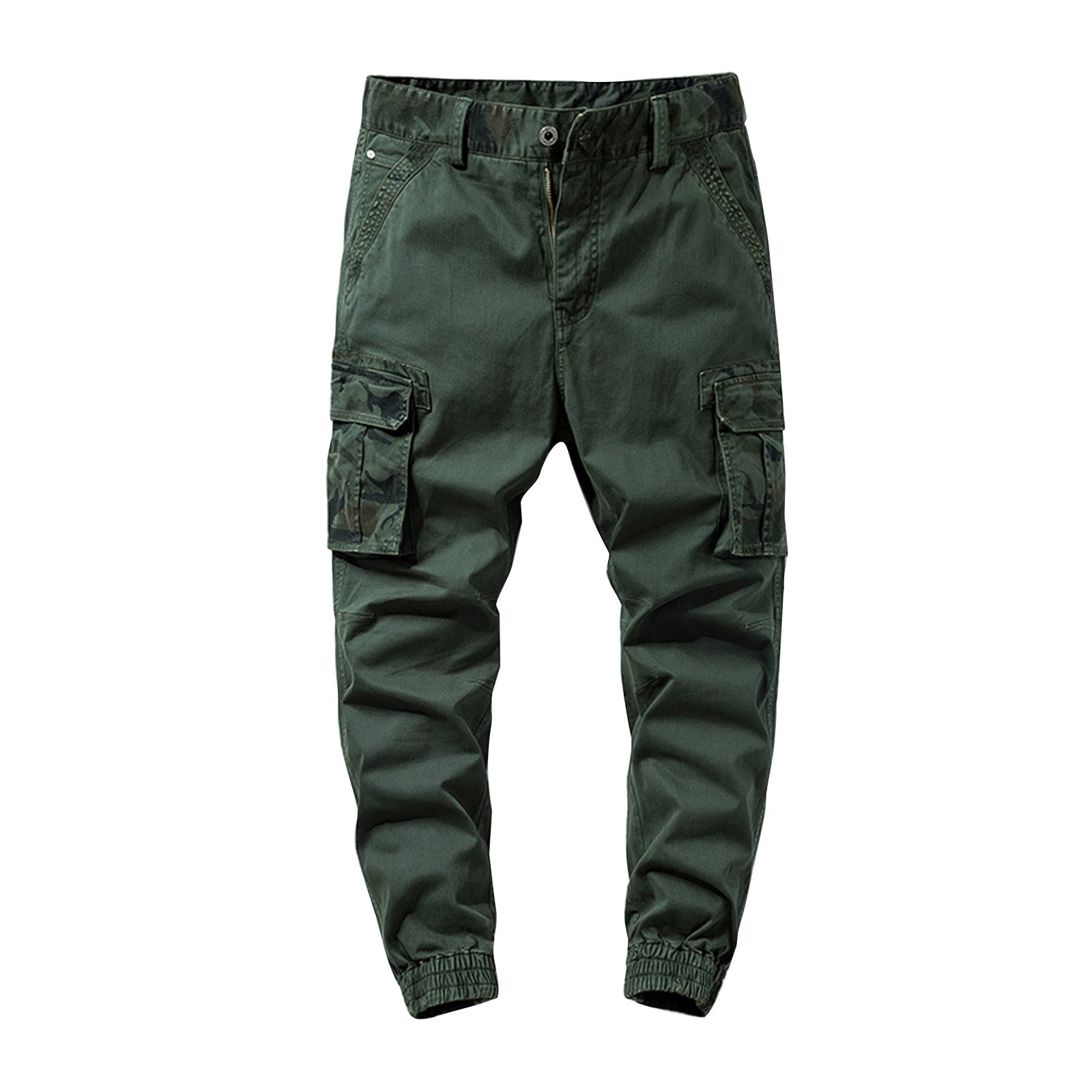 Men'S Cargo Pants Solid Color Classic Personality Fashion Cargo ...