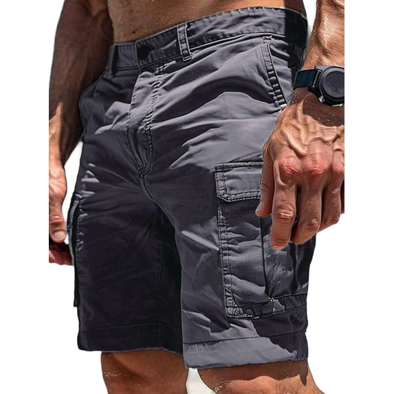 Men'S Cargo Shorts:Outdoor Wear with Multi-Functional Pockets Gray XXXL