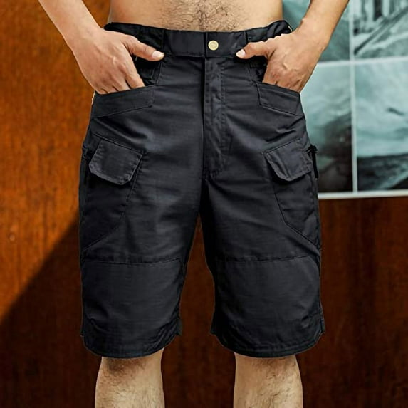 Men'S Cargo Shorts with Stretch,Cotton Ripstop Hiking Short,Shorts Multi-Pocket Outdoor Casual Shorts,Relaxed Outdoor Cargo Short for Men