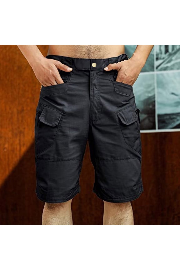 Men'S Cargo Shorts with Stretch,Cotton Ripstop Hiking Short,Shorts Multi-Pocket Outdoor Casual Shorts,Relaxed Outdoor Cargo Short for Men