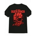 thumbnail image 1 of Men'S Casual Crew Neck T-Shirt with Skull and "Five Finger Death Punch" Print - Black Polyester, Summer Gift for Music Fans, Casual Summer Wear | Skull Print Shirt | Polyester Fabric, 1 of 5