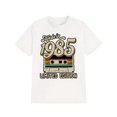 thumbnail image 1 of Men'S Casual Crew Neck T-Shirt with 1985 Vintage Tape Design Print for Summer Everyday Tshirt Retro Graphic Tee Comfortable Fit, 1 of 6