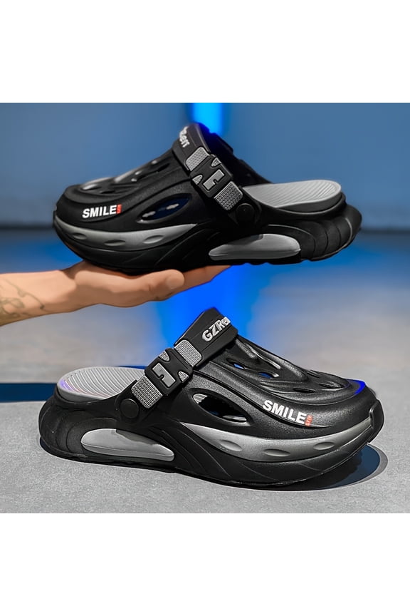 Men'S Casual EVA Mules & Clogs - Slip-On Summer Shoes with Textured Grip, Round Toe Design, and Comfortable Fit for Casual Attire, Summer Footwear | Sporty Design | EVA Material Shoe