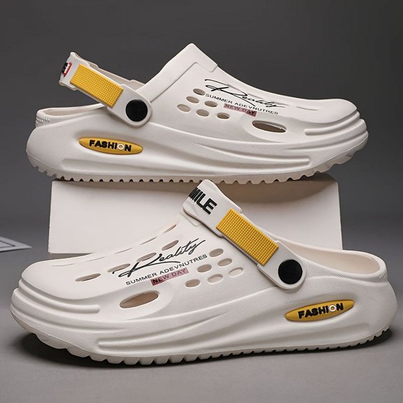 Men'S Casual EVA Mules & Clogs - Slip-On Summer Shoes with Textured Grip, Round Toe Design, and Comfortable Fit for Casual Attire, Summer Footwear | Sporty Design | EVA Material Shoe