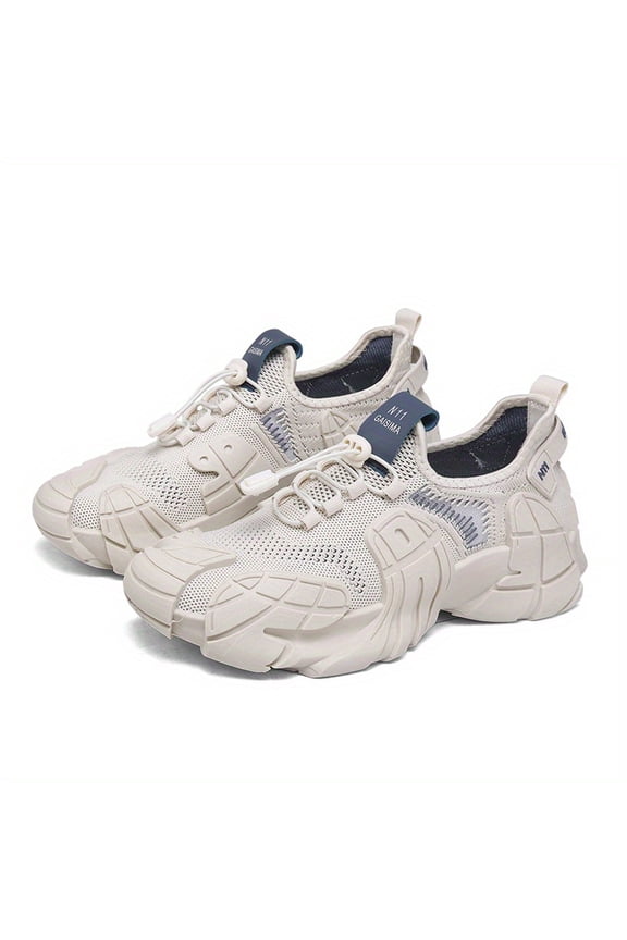 Men'S Casual Lace-Up Sneakers - Breathable Fabric Upper, Round Toe, Low Top, All-Season Comfort, Casual Sports Style, Breathable Casual Shoes | Modern Casual Sneakers | Durable Footwear