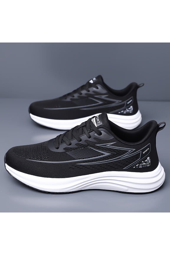 Men'S Casual Mid-Top Sneakers - Breathable Synthetic & Rubber Sole, Striped Design, All-Season Comfort, Durable Lace-Up Shoes for Casual Attire, Sleek Shoe Design, Fabric Lined Interior, Active Lifes