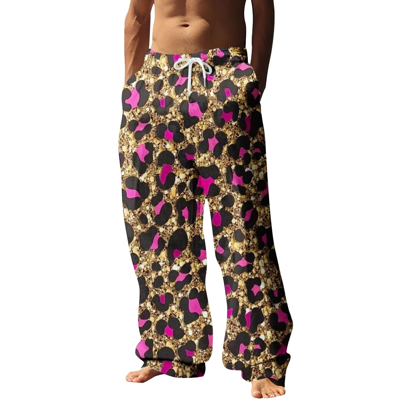 Men'S Casual Pants Four Seasons Fashion Digital 3D Leopard Print ...