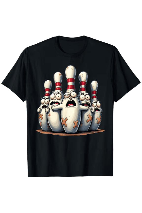 Men'S Casual Short Sleeve T-Shirt, Summer Breathable Crew Neck, Bowling Ball Trendy Print, Regular Fit, Machine Washable, Slight Stretch, Comfortable Sleep Top for Everyday Wear